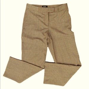Like New A. P. C. Paris Checker Print Trouser Slacks Pants